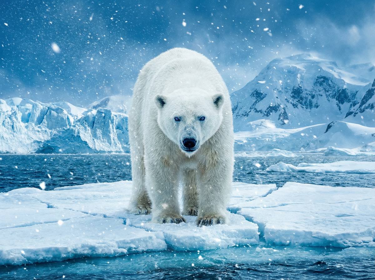 猎奇北极熊视频 - 极地北极熊母子嬉戏生活视频